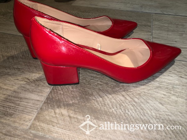 Classic Red Pointed Pumps