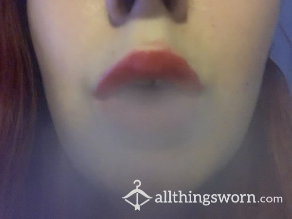 Close Up Smoking In Red Lipstick- 36 Seconds