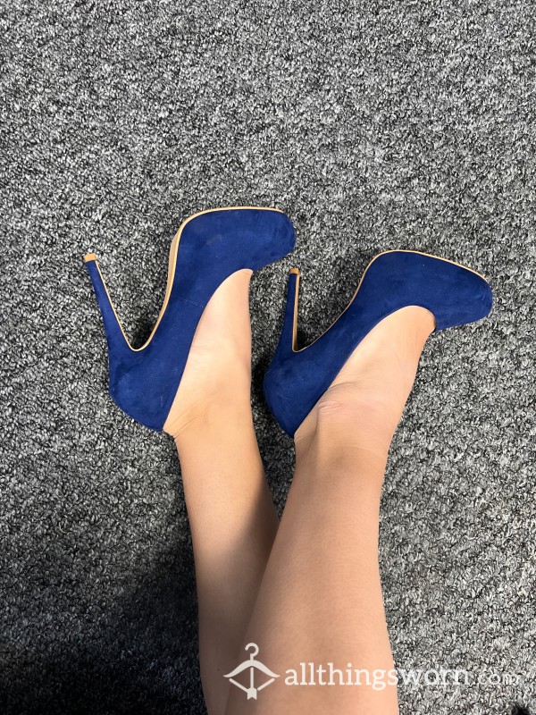 Cobalt Blue Platform High Heels