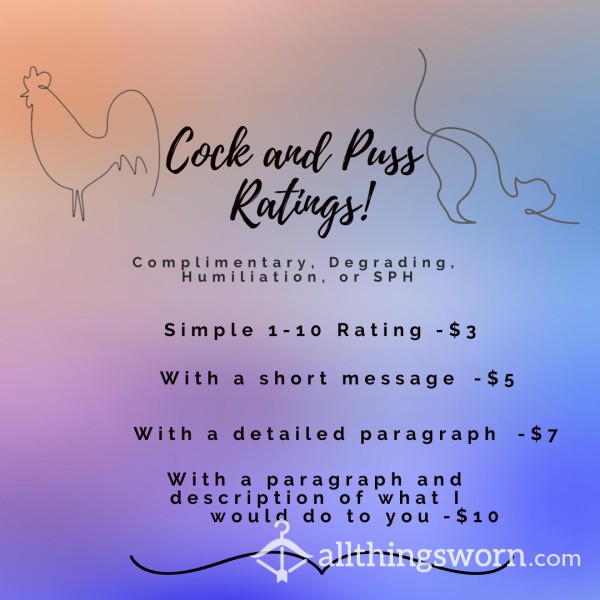 Cock And Puss Ratings!