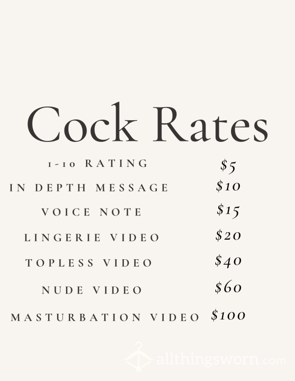 Cock / Pussy Rates