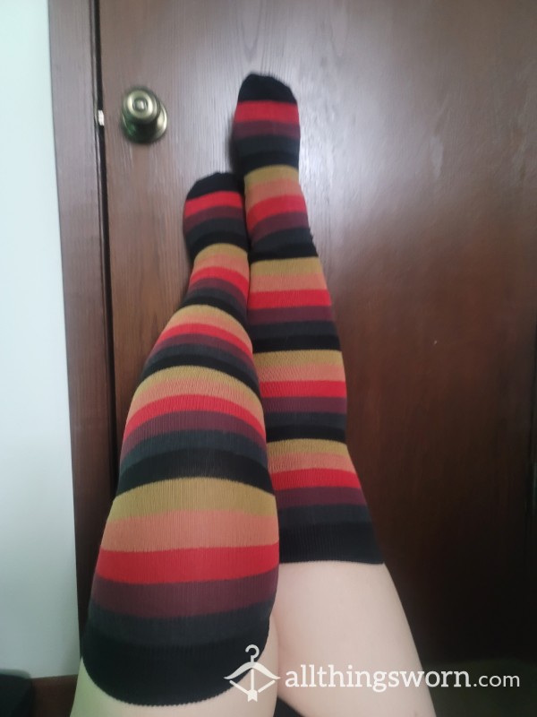 Colorful Thigh High Socks