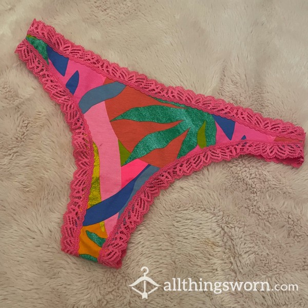 Colorful Tropical Thong 🌴