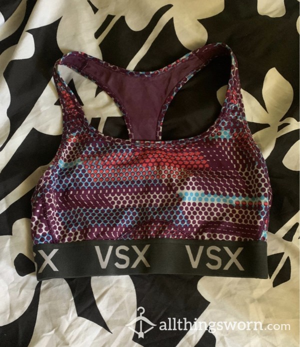 Colorful Victorias Secret Sports Bra, So Pretty, Very Sexy On And Will Get It Sweaty, Wet, HOT, What You Like!! ;)