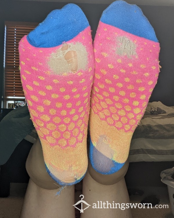 Colorful Well-Worn Ankle Socks