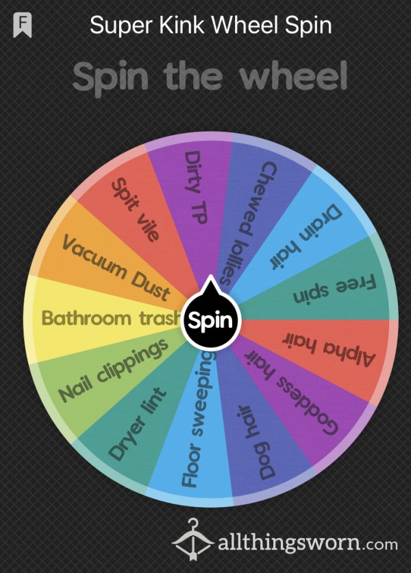 Come And Spin My Super Fetish Wheel 😈