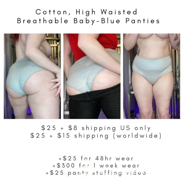 SOLD (available Still In Pink) - Comfy, Cotton High Waisted Worn Panties - Used & Well Loved