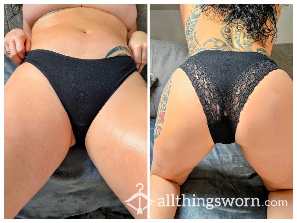 Panties For Sale ! - Well Worn Dirty Black Panty With Alex's Scent - 48 Hour Wear