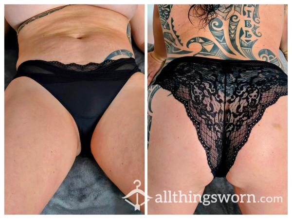 Panties For Sale ! - Well Worn Dirty Black Panty With Alex's Scent - 48 Hour Wear