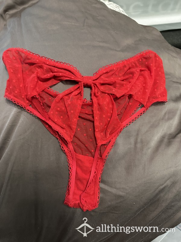 Red Bottomless Panties