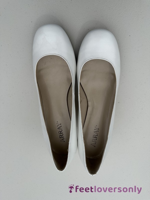 Conservative Little White Heels - Size 5.5 - Only For Work