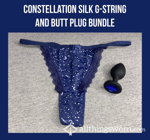 Constellation Silk G-string And Butt Plug Bundle🌌