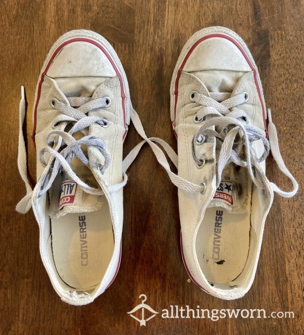 (ON SALE) Converse All Star - Low Tops, White, Size 3