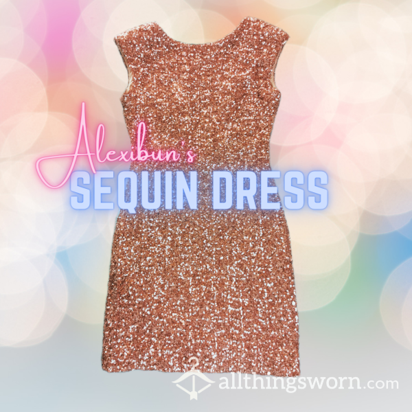 CLEARANCE Copper Rose Gold Sequin Dress - International Shipping Included!
