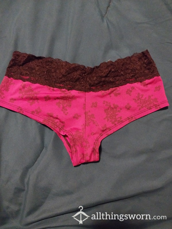 Cotton And Lace Cheeky Thongs