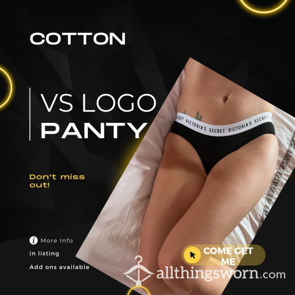 Cotton Black & White Logo VS Panty 🖤 🤍