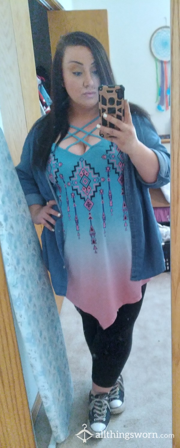 Cotton Candy Dreamcatcher Strappy Top.
