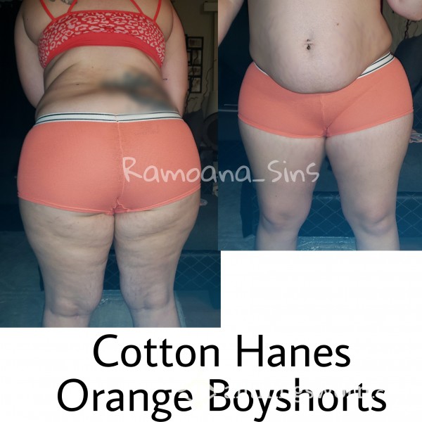 Cotton Hanes Orange Boyshorts