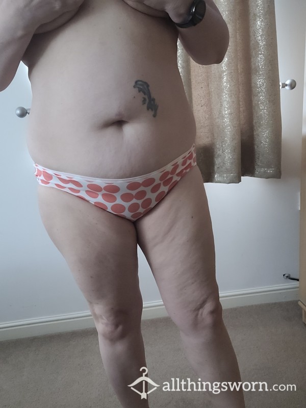Cotton Knickers. Pink Spots