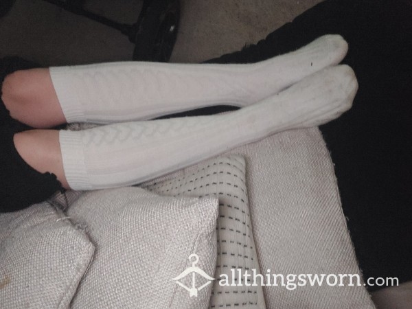 Cotton Knitted High Knee Length Socks