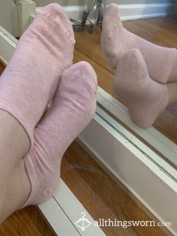 Cotton Pink Ankle Sockies