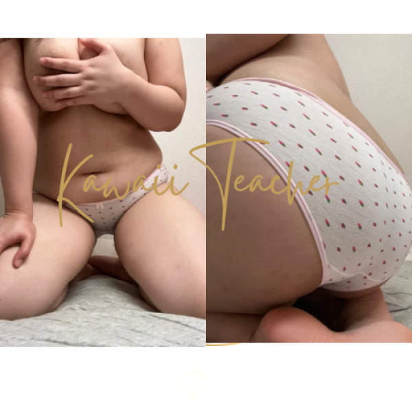 🍓SOLD🍓 Cotton Strawberries Panties Worn For A Day Or More
