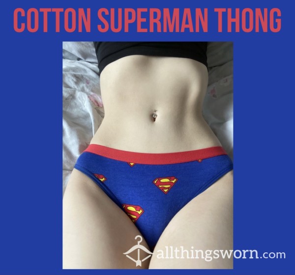 *reduced* Cotton Superman Thong🦸🏻‍♂️