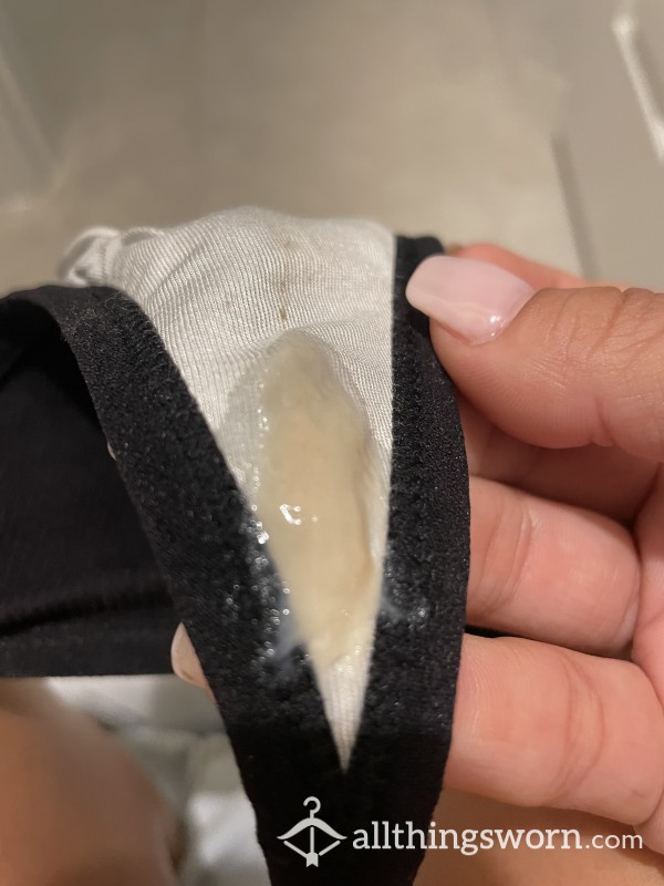 Cotton Thong With Discharge