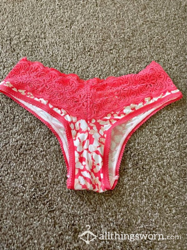 Cotton Thong With Lace Details