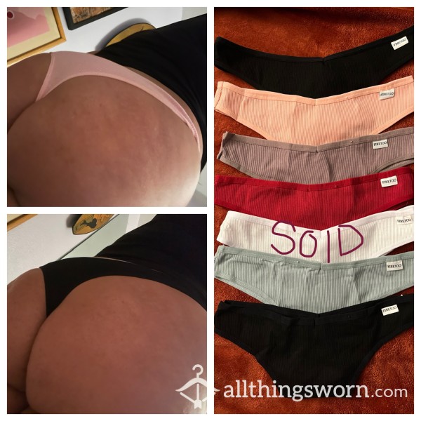 Cotton Thongs/ Regular Thong Back/Size L-XL