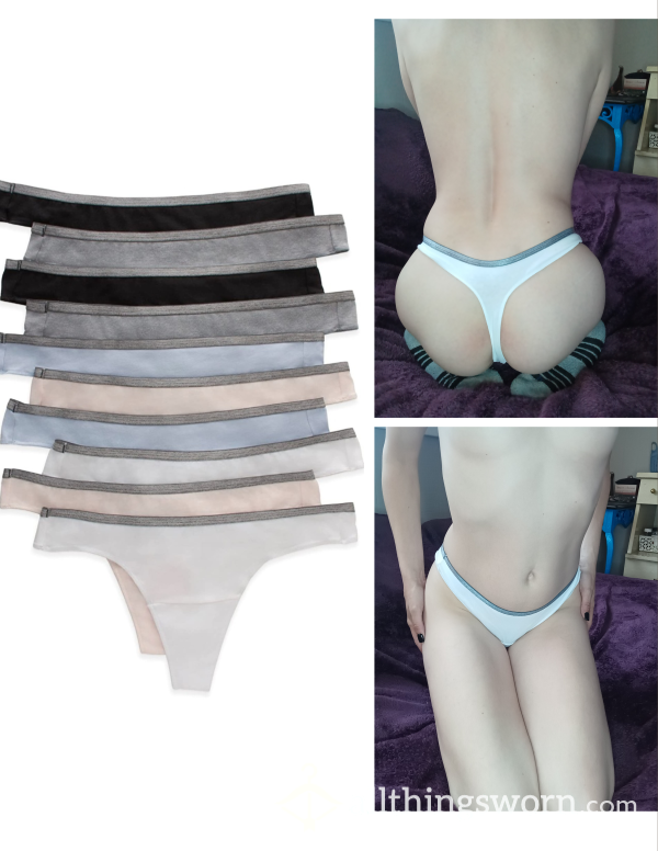 Cotton Thongs, Neutral Colors, 3 Available