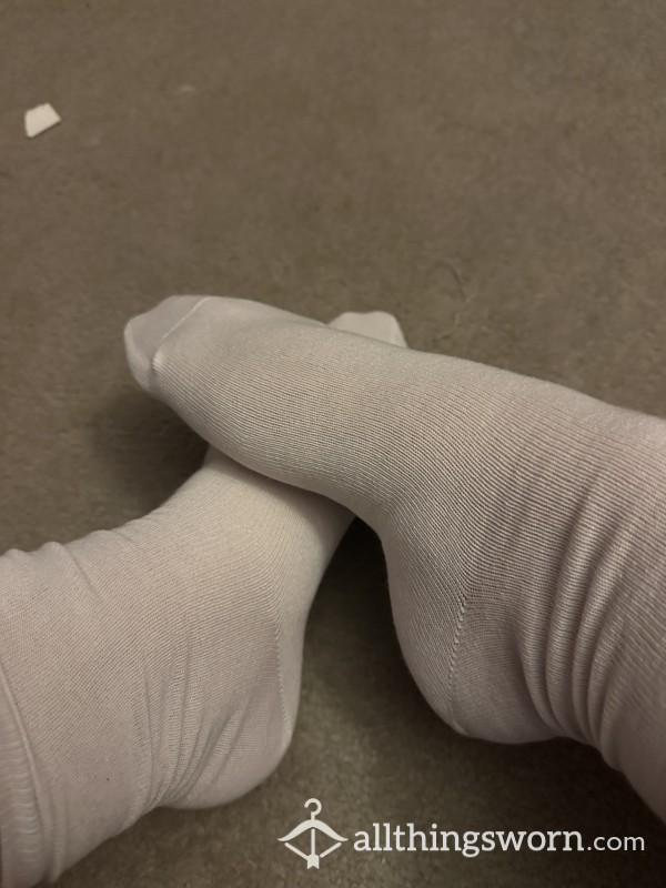 Cotton White Crew Socks