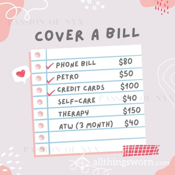 Cover A Bill
