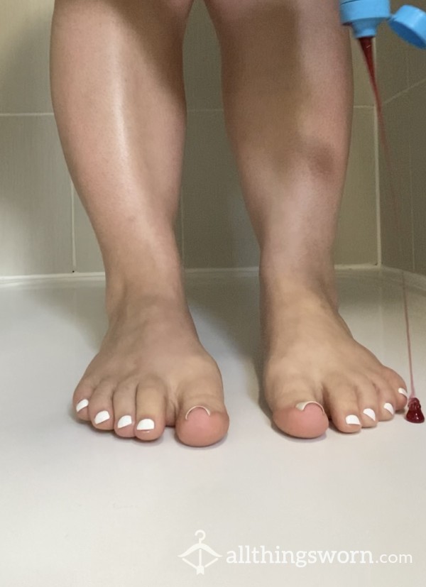 Covering My Freshly Pedicured Feet In Raspberry Sauce 😋