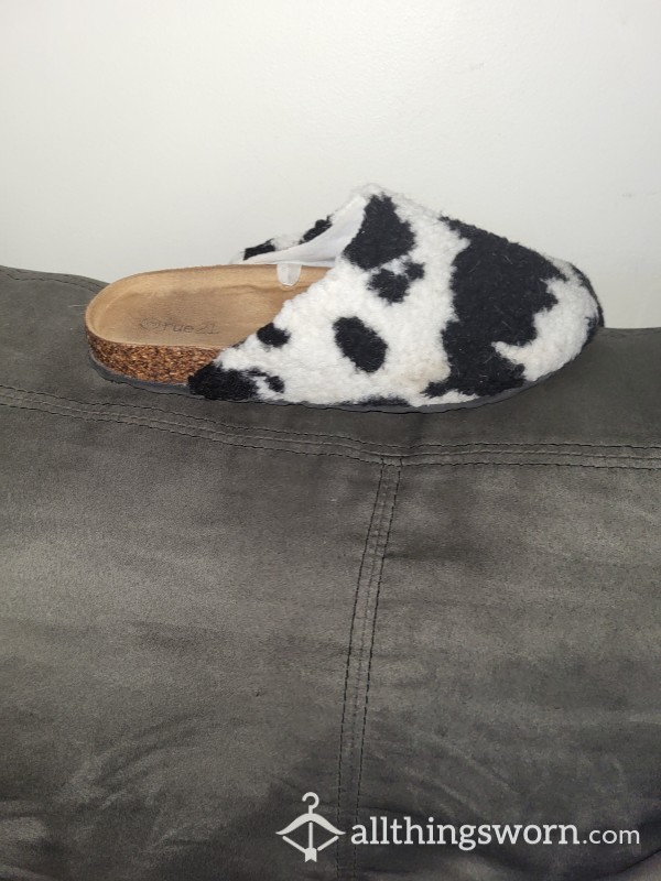 Cow Print Slippers