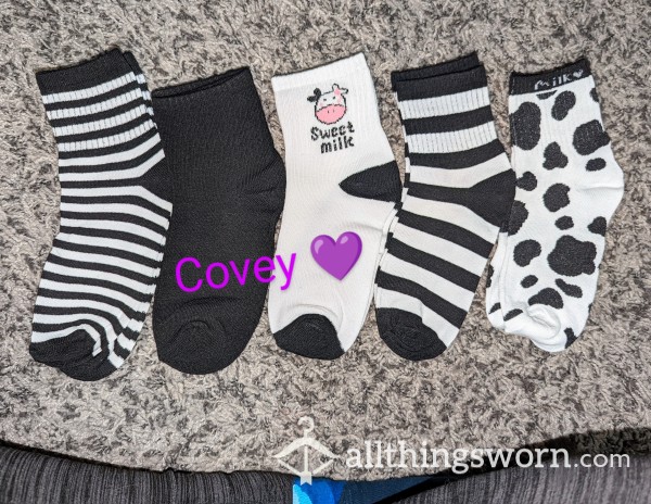 Cow Sock Collection🐮 - Choose Your Favorite! 💜