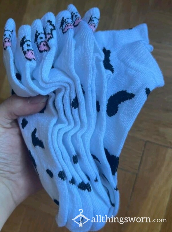 Cowprint Ankle Socks