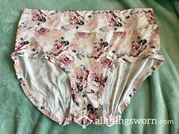 Cream And Pink Floral Fullbacks