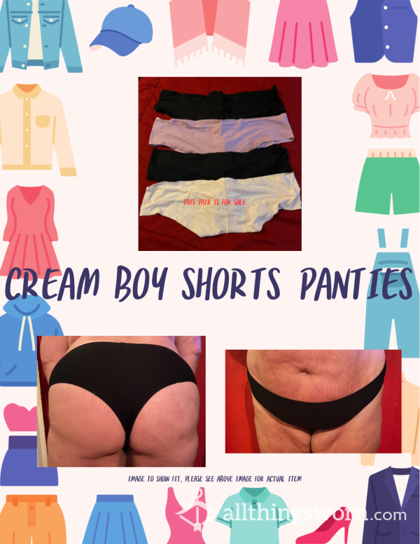 Cream Boy Shorts