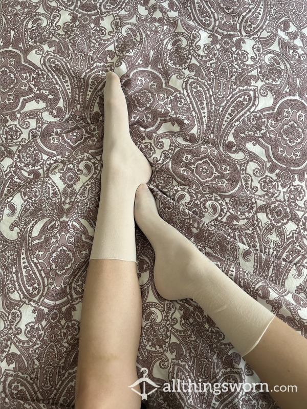 Cream Sheer Socks