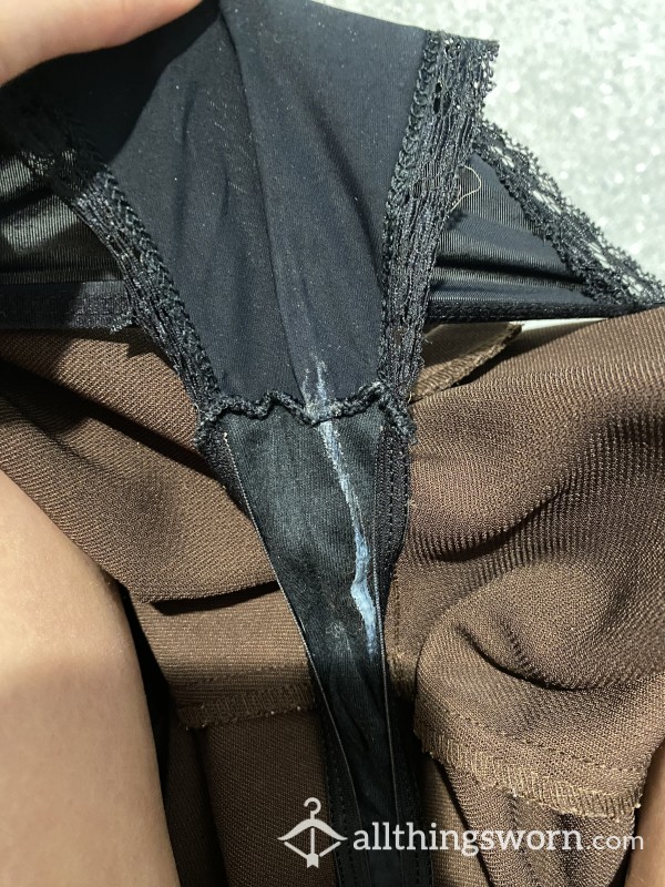 Creamy Black Panties