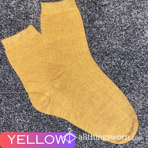 Crew Cut Yellow Socks 💛 1 Day Wear And 1 Workout Included