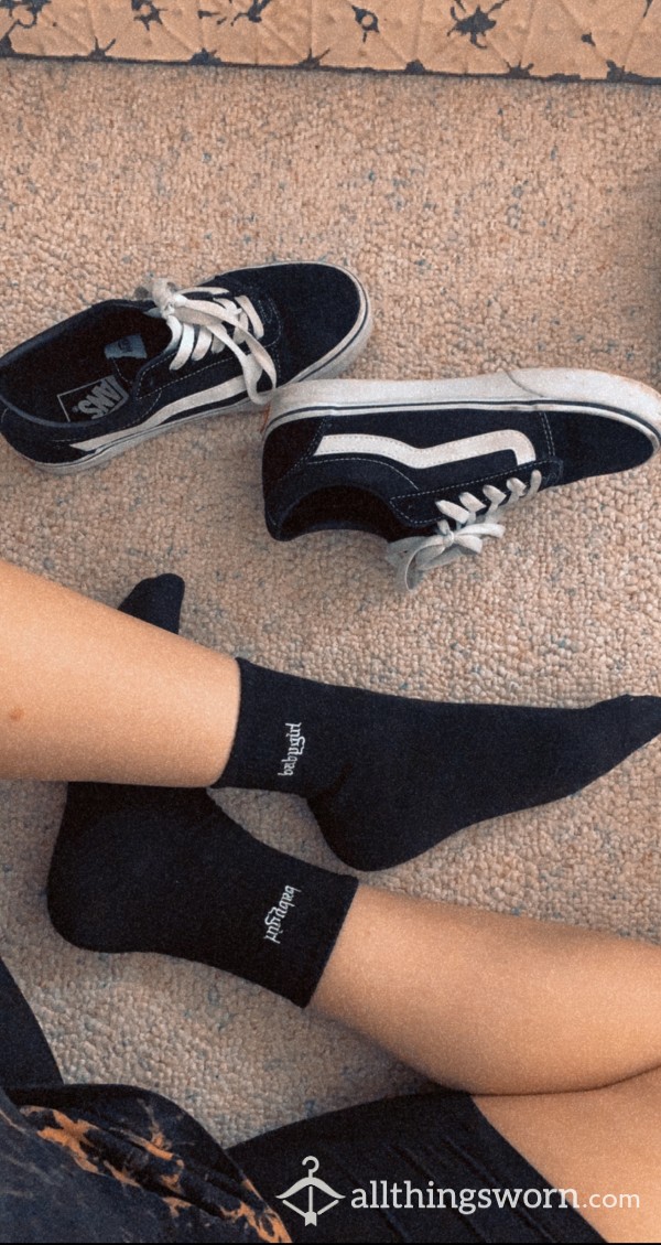 Crew Socks - Babygirl - Black & White