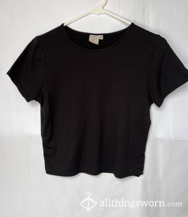 Cropped Black T-Shirt