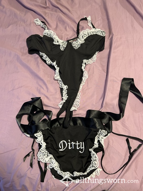 Crotchless Dirty Maid Set