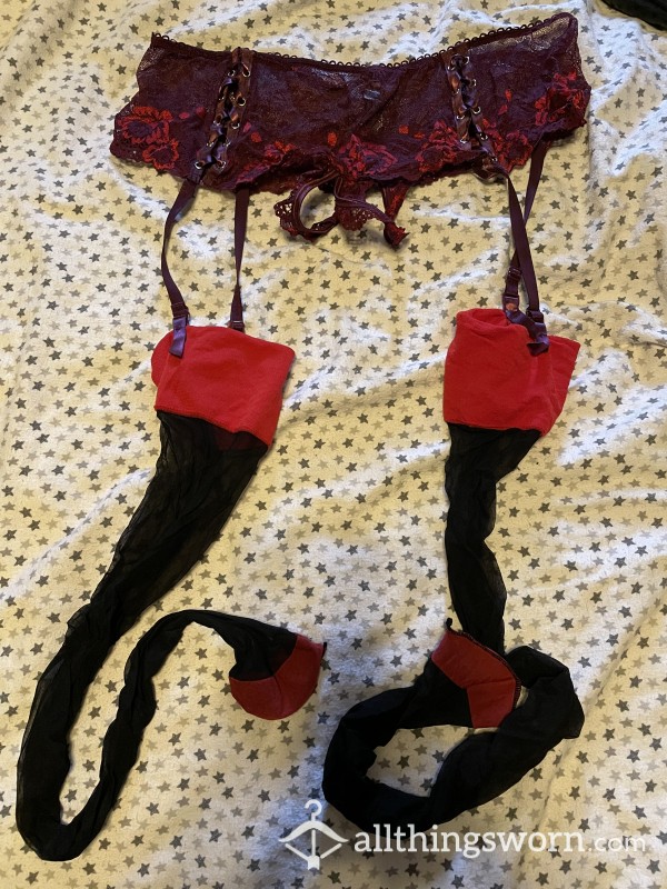 Crotchless Panties With Matching Stockings