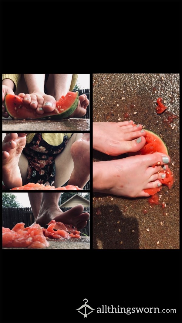 Crushing Watermelon With My Feet