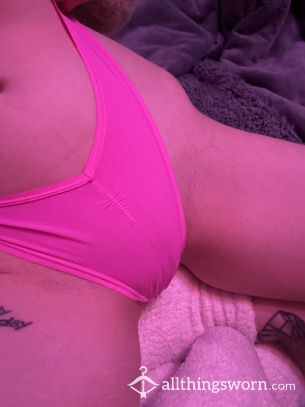 Cum Filled Pink Thong Worn After Sex