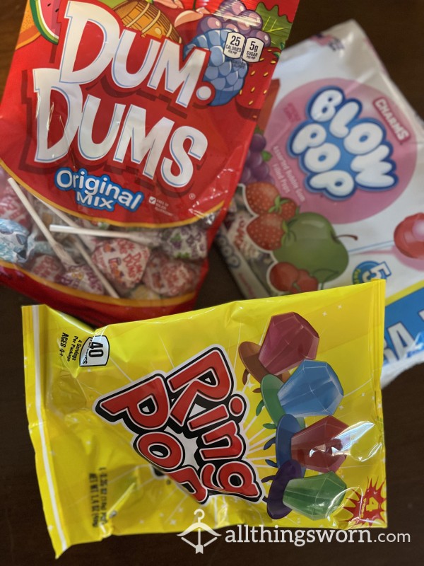 💦 🍭Cum, Pussy, Spit, Booty, Foot, And 🍋 Pops! Dum Dums, Blow Pops, Ring Pops - Vacuum Sealed 🍭💦