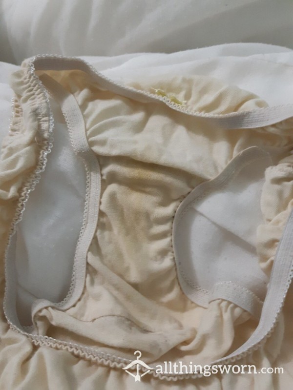 Cum Stained Pink Panties Worn 3 Days Smelly And Sticky